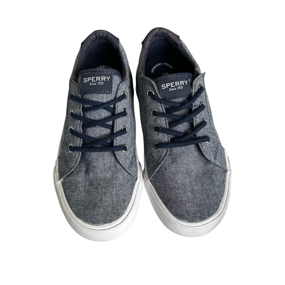 Boys Sperry Topsider gray canvas shoe